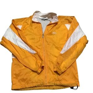 Vintage Asics Vibrant yellow  and White Windbreaker
